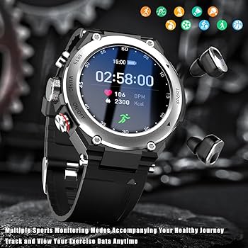 X7 2 in 1 Smart Watch With Bluetooth Earphone