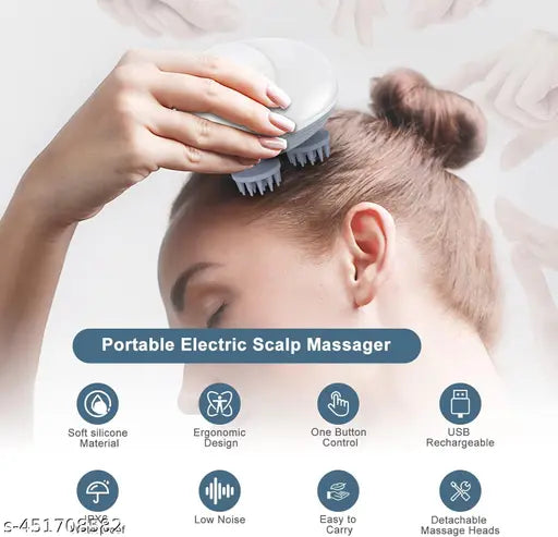 Kneading Head Massager Soft Silicone for Stress Relief