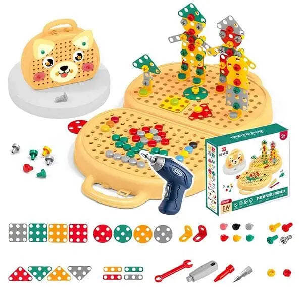 Electric Drill Screw Nuts 3D Puzzle Play Toy