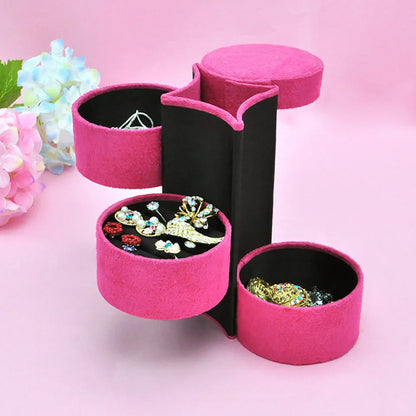 Schellen 3 Layers Portable Rotating Jewellery Box