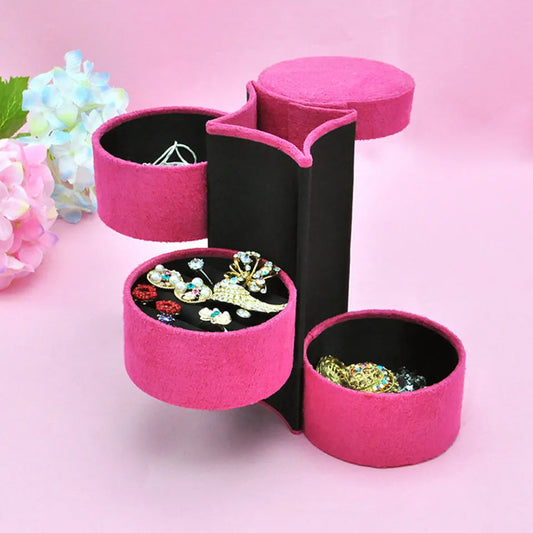 Schellen 3 Layers Portable Rotating Jewellery Box