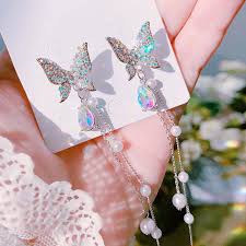 Elegant Long Pearl Tassel Chain Pendant Party Jewelry